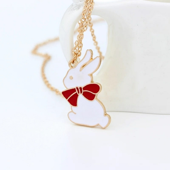 🎀🐰Alice in wonderland cute bunny necklace - Picture 2 of 9